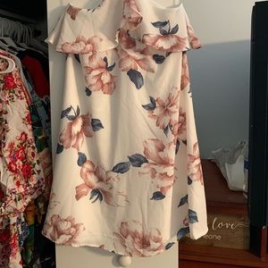 White Floral Mini Dress